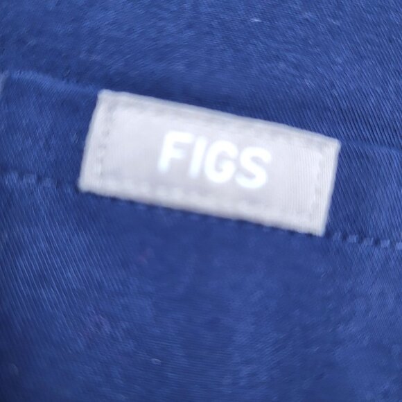 Figs Technical Collection Navy Blue V-Neck Scrub Tops Lot Of 2 XS - Picture 5 of 5